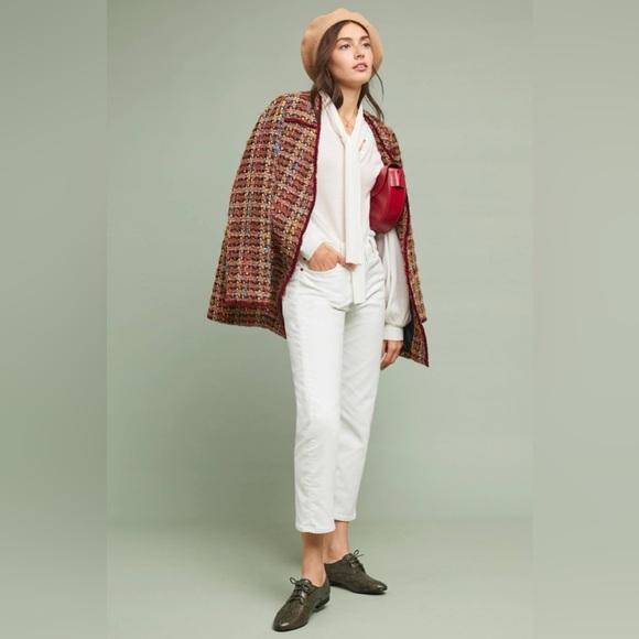 🔥🔥🔥Anthropologie Harlequin Tweed Blazer Jacket - Picture 2 of 16